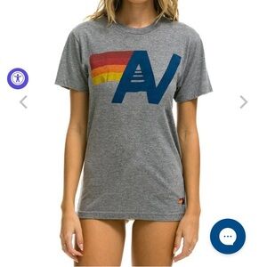 Aviator Nation Logo Tee Heather Grey